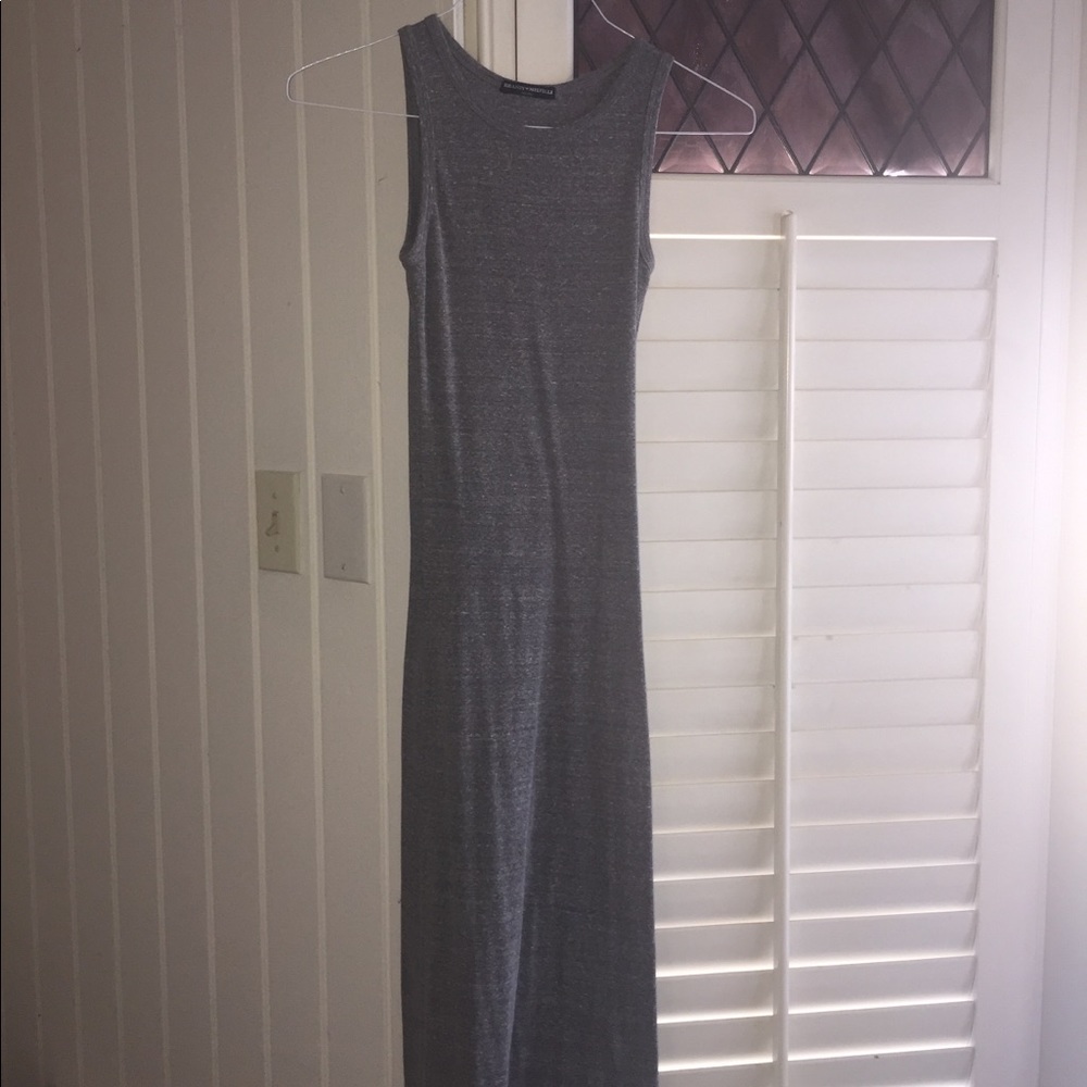 Brandy Melville light grey bodycon midi dress